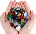 YATOJUZI 20PCS Natural Crystal Hearts Crystals and Healing Stones Heart Gems Gemstones Chakra Pocket Stone Bulk Wholesale Polished Stones Spiritual Gifts for Women Men Valentine's Day Favors
