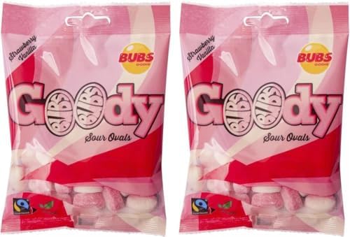 Bubs Goody Candy Ovals Godis Pack (2 pack - Strawberry/Vanilla)