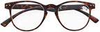 Eyekepper 4-Pack Round Full Coverage Ultrathin Flex Frame Reading Glasses Readers Tortoise +1.0