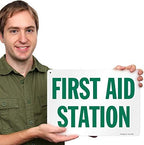 SmartSign "First Aid Station" Sign | 10" x 14" Plastic