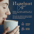 Hazelnut Flavored Whole Bean Coffee – 100% Arabica, Organic, No Artificial Sweeteners, Naturally Flavored, Medium Roast, Single Origin – by Coffea Flavor