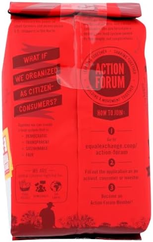 Equal Exchange Organic Coffee, Whole Bean French Roast 10 Oz (Pack of 6)