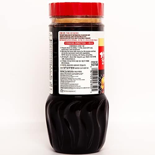 Wang Galbi Marinade - Korean BBQ Sauce for Beef Short Ribs, Sweet & Smoky Kalbi Marinade, Authentic Korean Rib Sauce, Made in Korea, No MSG - 16.93 oz Bottle