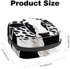 Sanitary Napkin Storage Bag,Period Bag,Pad Bag,Cow Print White Black,Period Pouch