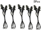 CTKcom 5 Pcs Silicone Gel Soft Earplug Corded String Ear Plugs for Swimming,Pack of 5,Black