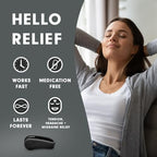 Aculief Wearable Acupressure Hand Clip - Stress Management with Thumb Pressure Point Device - Portable Wellness with Acupressure Clips for Hands - Regular, Black