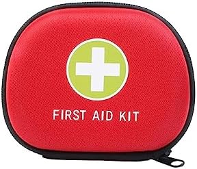 EVA Case Empty Medical Bag Mini Pocket First Aid Kit Empty Small Pouch Hard Case Hard Cases for Emergency Camping First Responder Home Business Outdoor (Red G)
