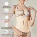 2 in 1 Postpartum Belly Wrap C Section Recovery Belt Support Recovery Belly/Waist/Pelvis Belt Girdle Support Recovery Corset Wrap after Birth Abdominal Binder Body Shaper for Women (SIZE L)