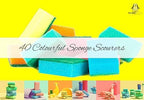 Dual Sided Dish Washing & Cleaning Sponges-Absorbent, Non-Scratch, Reusable Scourers-2 x 20 Packs, Foam, Mix Colours
