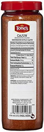 Tones Cajun Seasoning -Value 2 Pack 22 oz. Each shaker