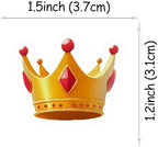 50 PCS Edible Crown Cupcake Toppers Wafer Paper Crowns Cupcake Picks Edible Crowns Prince & Princess Birthday Party Decorations for Crown Theme Birthday Party Decoration Supplies