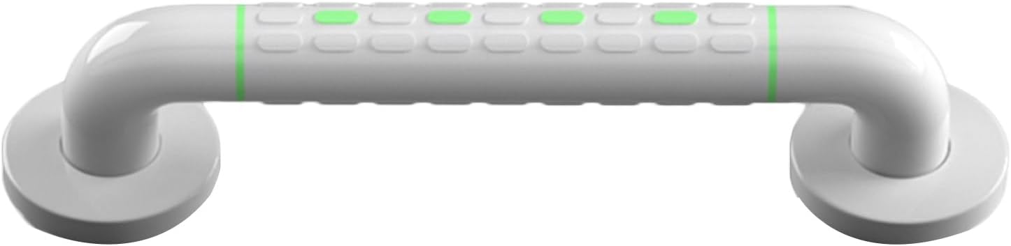 Toilet Handrails,Toilet Grab Bars for Elderly,Inner Tube Stainless Steel Toilet Grab Bar,Easy to Install Toilet Handrails,Durable and Robust(White,38x8x8cm)