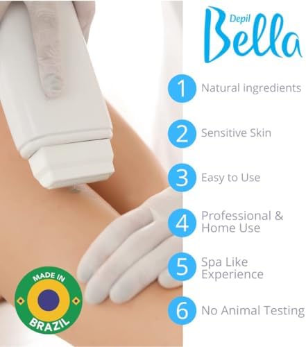 Depil Bella Roll On Wax Honey and Propolis Depilatory | Body Waxing, Hair Removal Wax-Cartridge | For Men and Women | Home Self Waxing | Sensitive Skin | Painless (6 PACK+COMBO)