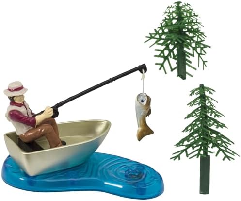 DecoPac Fisherman with Action Fish DecoSet Cake Decoration, 3 Piece Set, (16334)