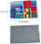Fidget Blanket for Adults with Dementia & Alzheimer‘s,8-in-1 Sensory Activity Mat with Fine Motor Skills Items,Calming Therapeutic Aid for Seniors, Autism, Anxiety,Machine Washable & Portable