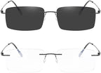 Full Lens Square Reading Glasses, Progressive Multifocus Presbyopia Glasses for Men, Photochromic Sunglasses +1.5 (Color : Black, Size : +1.5)