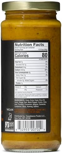 Mina Tagine Moroccan Simmer Sauce, 12 oz - Royal Ras El Hanout Spice Blend for Beef & Lamb, Tagine Sauce Made with Ginger, Cinnamon, Saffron, Olive Oil, Non-GMO, Gluten Free