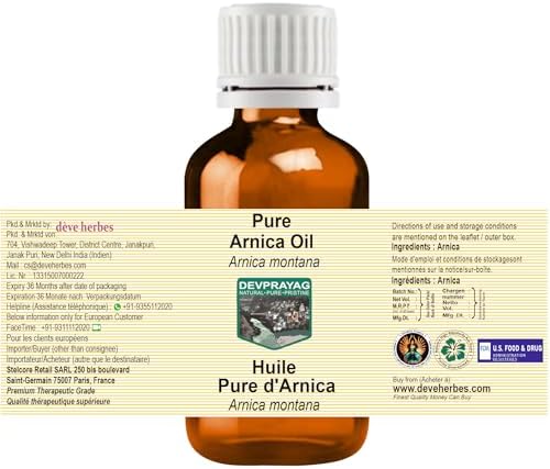 Pure Arnica Oil (Arnica montana) 15ml (0.50 oz)
