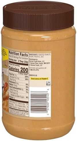 SKIPPY Natural SUPER CHUNK Peanut Butter Spread, 7 g Protein Per Serving, 40 oz.