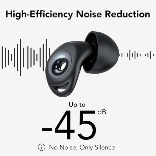 Ear Plugs for Sleeping,Noise Cancelling Silicone Earplugs for Noise Reduction & Snoring, Concerts,45 dB,Ear plugs for Sleep, Soft Earplugs Reusable Concert Ear Plug,Hearing Protection with 8 Earpieces