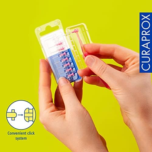 Curaprox Interdental Brush Refills CPS 08 Prime – ISO Size 1, Pink | Ultra-Fine Filaments for Precise Interdental Cleaning | 8-Pack | Swiss Made | English Packaging