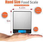 Digital Food Kitchen Scale Upgraded, YONCON 3000g/0.1g High Accuracy Mini Pocket Scale Measures in Grams and oz for Cooking, Baking, Jewelry, Tare Function,2 Trays, LCD Display (Batteries Included)