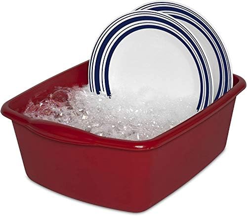 Sterlite 12 Quart Dishpan Basin, Multi-Purpose, 15 3/4" x 12 1/2" x 6", Red, 1-Pack