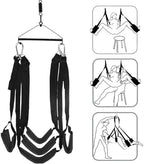 Adult Sex Swing Ceiling 360 Spinning Indoor Bedroom BDSM Bondage Swing Sex Toys for Adults Couples Heavy Duty Holds Up to 800LBS with Steel Triangle Frame and Sexy Straps Sweatshirt