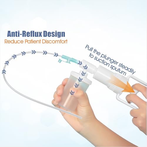 Handheld Suction Pump - Manual Suction Device with Disposable Tube for Home Care, First Aid Kits, Training
