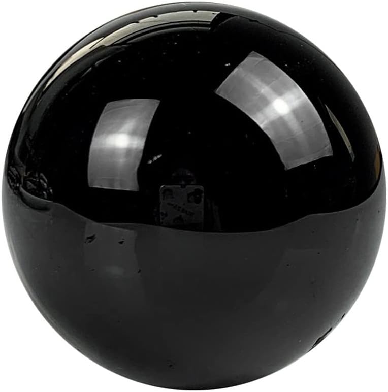 Natural Meditation Crystal 55mm Natural Obsidian Crystal Ball, for Home Decorative Crystal Stone