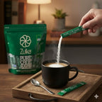 Zulka 100 Individual Sugar Packets for Coffee, 0.14 oz | All Natural & Non-GMO - Pure Cane Sugar Sticks, Azúcar Pura de Caña en Sobres Individuales, Breakroom Supplies, Coffee Condiments, Airbnb Essentials