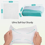 Saraflora 100% Cotton Facial Tissue Soft Dry Wipe 6 Pack, Use for Sensitive Skin Disposable Face Towel Extra Thick Dry and Wet Use Disposable Cotton Tissues for Washing Face Makeup Wipes（600 Count ）