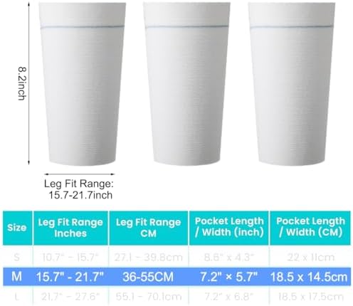 4 Pcs Catheter Leg Bag Holder Urine Bag Holders Stay in Place Carer Leg Bag Sleeves Urinary Drainage Bags for Men or Women (Medium)