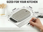 3-in-1 Silicone Dish Sponge - BPA-Free Food-Grade Cleaning Brush with Dual-Sided Scrubber & Scraper, Hanging Hole Fast-Dry Reusable for Dishes/Fruits/Vegetables (Grey 1PCS)