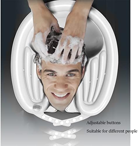 Portable Inflatable Shampoo Basin for Bedridden, Handicapped, Seniors - With Air Pump, Hair Washing Tray for Home, Hospitals, Salons