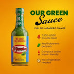 El Yucateco Green Habanero Hot Sauce, Authentic Mexican Chile Habanero Sauce, 8 fl oz (240 ml), Gluten Free, Pack of 1