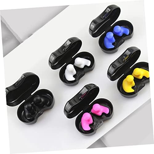 KOMBIUDA 4pairs Silicone Ear Plugs for Swimming Flexible Ear for Boy Girl and Adults Ergonomic Design for Pool Use