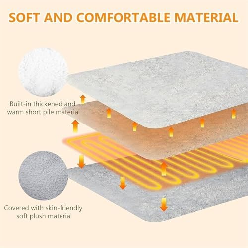 Cozzii Foot Warmer, Electric Foot Warmer, Heating Foot Warmer for Women Men, 3 Levels Temperature & Timer, Detachable Washable Liner, Under Desk Foot Warmer for Cold Feet