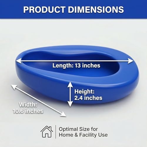 Comfortable Bed Pan for Women and Men, Contoured Bed Pans Spill Proof, Large Smooth Surface Bedpan for Men, Reliable Bedpans for Elderly Men, Portable Lightweight Practical Toilet Device Case