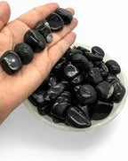 Black Tourmaline Tumbled Stone (20mm-25mm; 0.79 inches-0.98 inches)