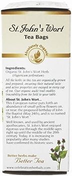 Celebration Herbals St John's Wort Tea Organic - 24 Herbal Tea Bags
