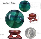 mookaitedecor Natural Fluorite Crystal Ball with Resin Stand, Decorative Stone Sphere Ball for Feng Shui Meditation Divination Home Decor, 1.61-1.97 Inch (41-50 mm)