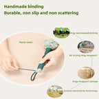2PCS Long Size Lymphatic Drainage Hammer,Manual Body Massage Hammer, Wormwood Massage Hammer,Back Knock Long Handheld Massage Hammer for Back Pain Relief Green 12.5IN