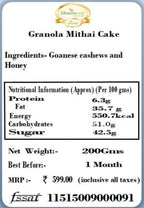 Ghasitaram Gifts Valentines Gift for Girlfriend/Boyfriend/Husband and Wife - Sweets - Granola Mithai Cake