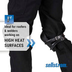 Sellstrom KneePro Roofers Protective Knee Pads with Heavy Duty Foam Padding - All-Day Comfort, Non-Marking Rubber, Universal Fit for Men & Women - for Roofing, Welding, Work on Heated Surfaces