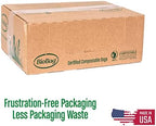 BioBag (USA) The Original Compostable Bag, 48 Gallon, 80 Count, 100% Certified Compostable Trash Bag Liners for Food Waste, Extra Strong and Durable, Trash Bag