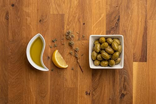 Pack of 4 Green Olives in Vacuum Bag , Marinated Olives in Savory Lemon Juice, Freshly Sealed Olives with Extra Virgin Oil 4X200g