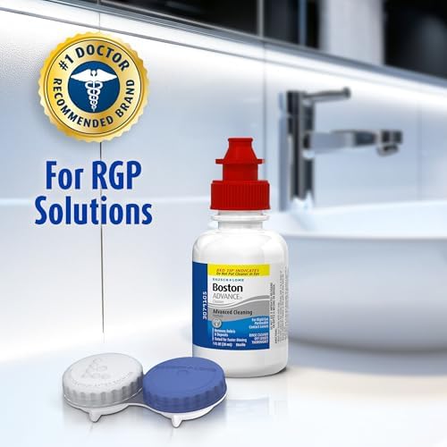 Boston Advance Contact Lens Solution, Advanced Cleaning Formula for Rigid Gas Permeable (RGP) Lens, Removes Debris & Deposits, 1 Fl Oz