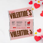 Happy Valentine's Day Candy Wrapper, Labels for Chocolate Bars, Kids Class Valentine, DIY Kit, Pack of 20