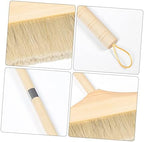 minkissy Portable Soft Broom for Indoor Use Long Handle Sweep for Dusting and Cleaning Safe for Floors